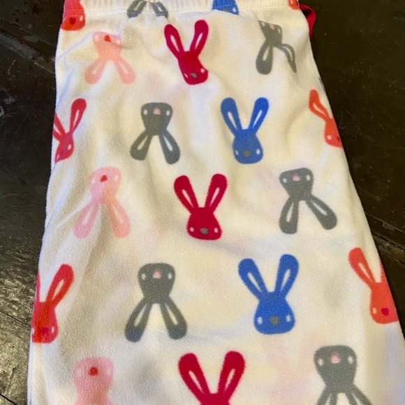 NWOT PJ Couture Fleece bunny pajama set Xl - Picture 4 of 7